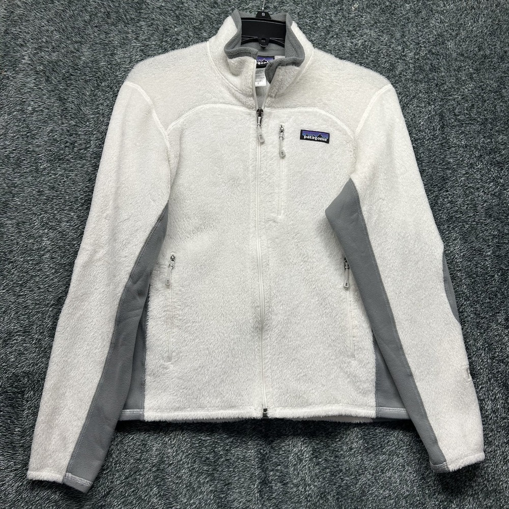 Patagonia Womens Size S White R2 Fleece Full Zip Long Sleeve Jacket